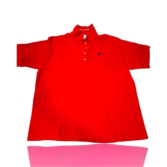 SMU Mustangs Vintage Pique Polo: Adult Large: PONY UP! Southwest Conference - Picture 1 of 5